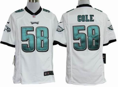 Nike Philadelphia Eagles #58 Trent Cole White Game Jersey