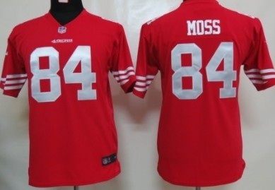 Nike San Francisco 49ers #84 Randy Moss Red Game Kids Jersey