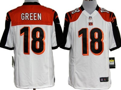 Nike Cincinnati Bengals #18 A.J. Green White Game Jersey