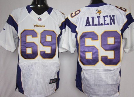 Nike Minnesota Vikings #69 Jared Allen White Elite Jersey