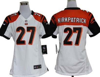 Nike Cincinnati Bengals #27 Dre Kirkpatrick White Game Womens Jersey