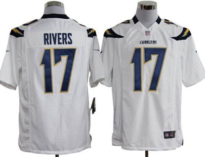 Nike San Diego Chargers #17 Philip Rivers White Game Jersey