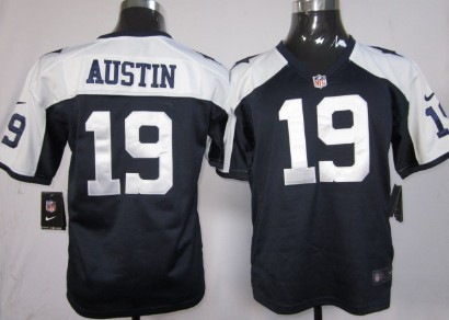 Nike Dallas Cowboys #19 Miles Austin Blue Thanksgiving Game Kids Jersey