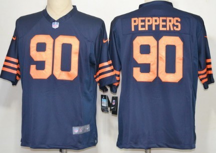 Nike Chicago Bears #90 Julius Peppers Blue With Orange Game Jersey
