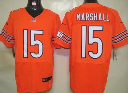 Nike Chicago Bears #15 Brandon Marshall Orange Elite Jersey