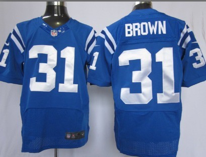 Nike Indianapolis Colts #31 Donald Brown Blue Elite Jersey