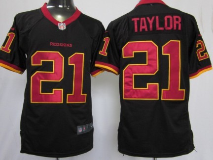 Nike Washington Redskins #21 Sean Taylor Black Game Jersey