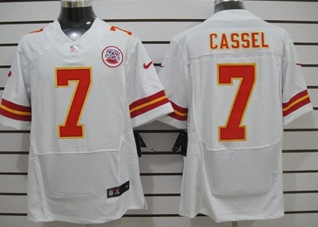 Nike Kansas City Chiefs #7 Matt Cassel White Elite Jersey