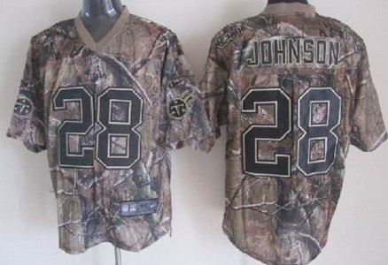Nike Tennessee Titans #28 Chris Johnson Realtree Camo Elite Jersey