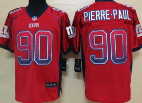 Nike New York Giants #90 Jason Pierre-Paul Drift Fashion Red Elite Jersey