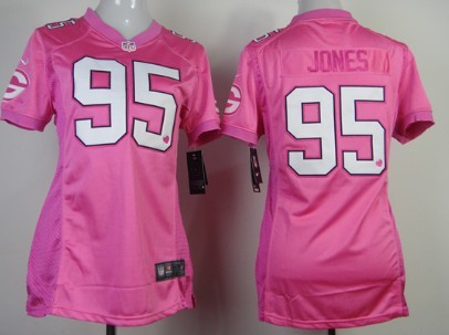 Nike Miami Dolphins #95 Dion Jordan Pink Love Womens Jersey