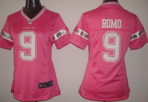 Nike Dallas Cowboys #9 Tony Romo 2013 Pink Love Womens Jersey