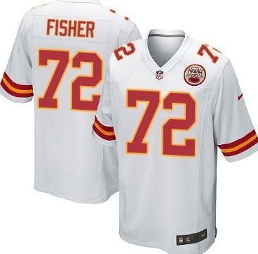 Nike Kansas City Chiefs #72 Eric Fisher White Game Jersey