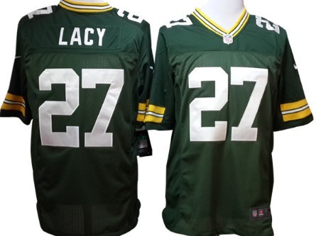 Nike Green Bay Packers #27 Eddie Lacy Green Game Jersey