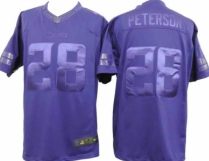 Nike Minnesota Vikings #28 Adrian Peterson Drenched Limited Purple Jersey