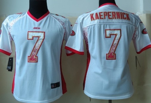 Nike San Francisco 49ers #7 Colin Kaepernick Drift Fashion White Womens Jersey