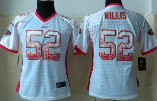Nike San Francisco 49ers #52 Patrick Willis Drift Fashion White Womens Jersey