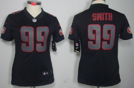 Nike San Francisco 49ers #99 Aldon Smith Black Impact Limited Womens Jersey