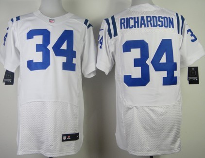 Nike Indianapolis Colts #34 Trent Richardson White Elite Jersey