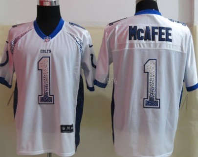 Nike Indianapolis Colts #1 Pat McAfee Drift Fashion White Elite Jersey