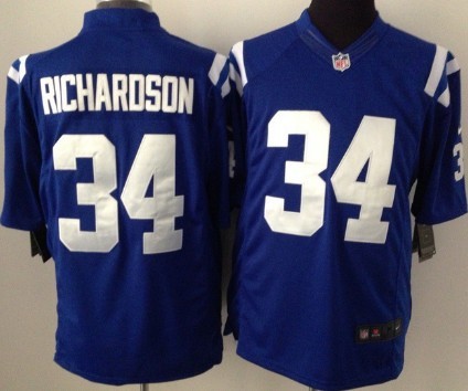 Nike Indianapolis Colts #34 Trent Richardson Blue Limited Jersey