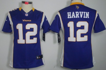 Nike Minnesota Vikings #12 Percy Harvin Purple Limited Womens Jersey