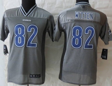 Nike Dallas Cowboys #82 Jason Witten 2013 Gray Vapor Kids Jersey