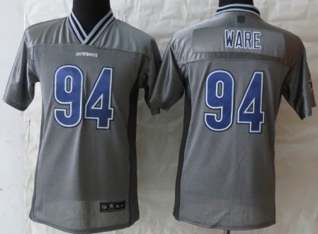 Nike Dallas Cowboys #94 DeMarcus Ware 2013 Gray Vapor Kids Jersey