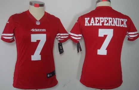 Nike San Francisco 49ers #7 Colin Kaepernick Red Limited Womens Jersey