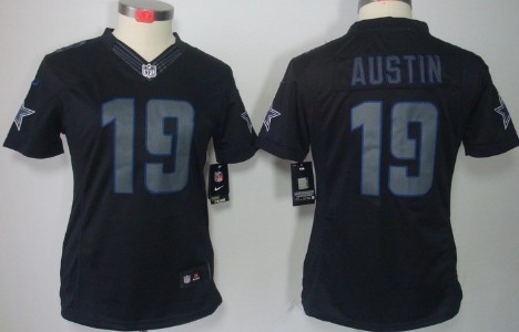 Nike Dallas Cowboys #19 Miles Austin Black Impact Limited Womens Jersey