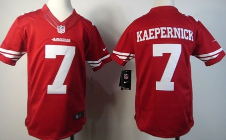Nike San Francisco 49ers #7 Colin Kaepernick Red Limited Kids Jersey