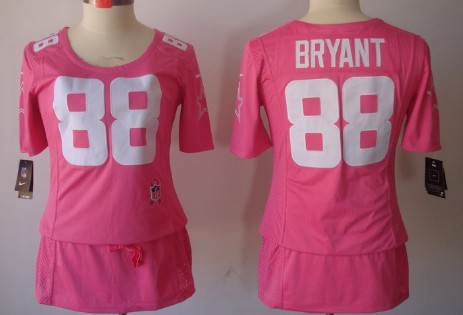 Nike Dallas Cowboys #88 Dez Bryant Breast Cancer Awareness Pink Womens Jersey