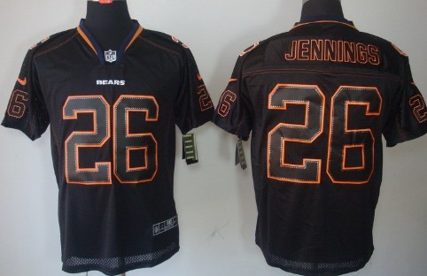 Nike Chicago Bears #26 Tim Jennings Lights Out Black Elite Jersey