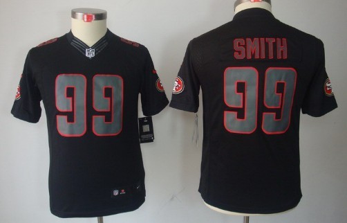 Nike San Francisco 49ers #99 Aldon Smith Black Impact Limited Kids Jersey