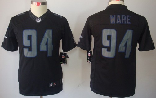 Nike Dallas Cowboys #94 DeMarcus Ware Black Impact Limited Kids Jersey