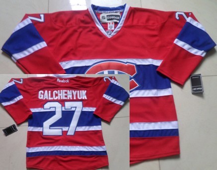 Montreal Canadiens #27 Alex Galchenyuk Red CH Jersey