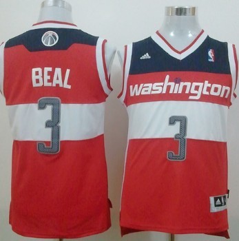 Washington Wizards #3 Bradley Beal Revolution 30 Swingman Red Jersey 
