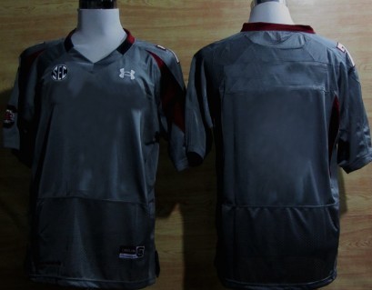 Men's South Carolina Gamecocks Customized Gray Jersey