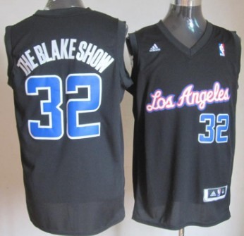 Los Angeles Clippers #32 The Blake Show Black With Blue Fashion Jersey