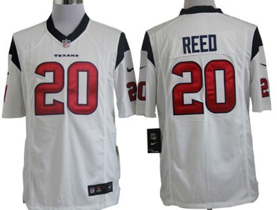 Nike Houston Texans #20 Ed Reed White Game Jersey