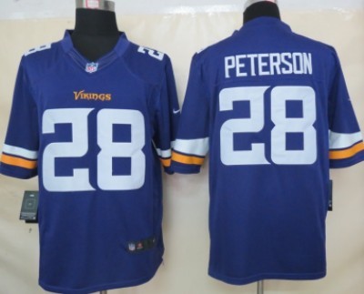 Nike Minnesota Vikings #28 Adrian Peterson 2013 Purple Limited Jersey 
