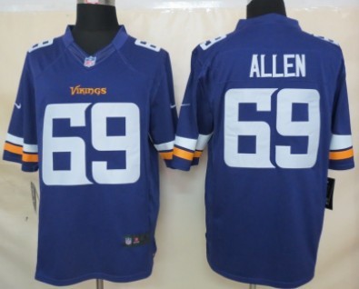 Nike Minnesota Vikings #69 Jared Allen 2013 Purple Limited Jersey 