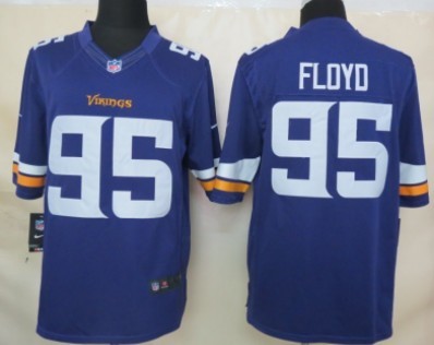 Nike Minnesota Vikings #95 Sharrif Floyd 2013 Purple Limited Jersey