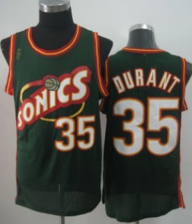 Seattle Supersonics #35 Kevin Durant 1995-96 Green Swingman Jersey 