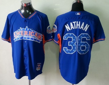 Texas Rangers #36 Joe Nathan 2013 All-Star Blue Jersey