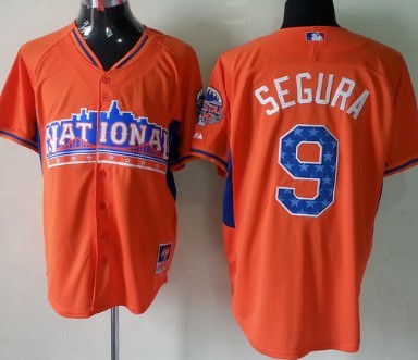 Milwaukee Brewers #9 Jean Segura 2013 All-Star Orange Jersey
