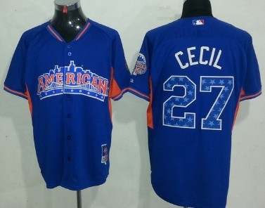 Toronto Blue Jays #27 Brett Cecil 2013 All-Star Blue Jersey
