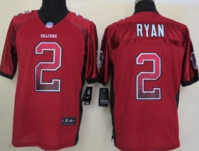 Nike Atlanta Falcons #2 Matt Ryan Drift Fashion Red Elite Jersey