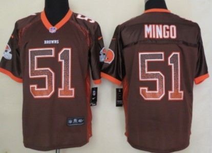 Nike Cleveland Browns #51 Barkevious Mingo Drift Fashion Brown Elite Jersey