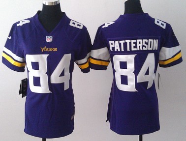 Nike Minnesota Vikings #84 Cordarrelle Patterson 2013 Purple Game Womens Jersey